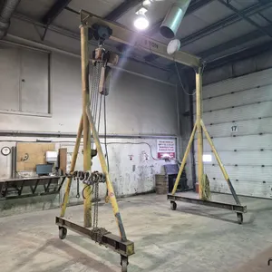 Kuva Engineering 15' 3-Ton Gantry Crane w/ Jet 5-Ton Chain Hoist
 UNRESERVED