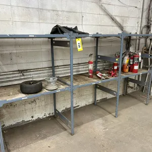 SHELF W/ASSORTED FIRE EXTINGUISHERS 5'x9'x2'