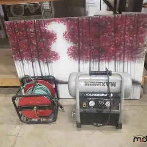 Air Compressor, Hose w/ Reel & Painting
 UNRESERVED