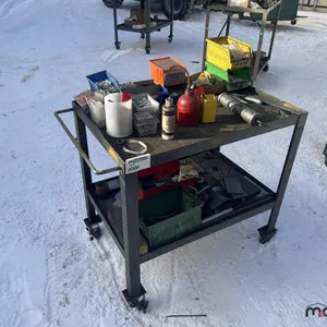 Metal Cart w/ Machine Shop Parts
 UNRESERVED