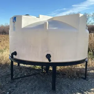 Ace Roto-Mold 800-gal cone bottom poly tank on stand