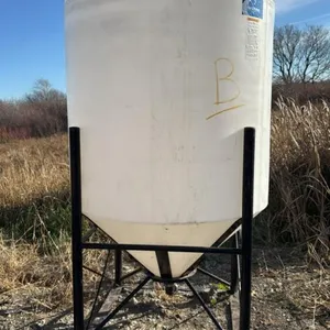 Ace Roto-Mold 500-gal cone bottom poly tank on stand (B)