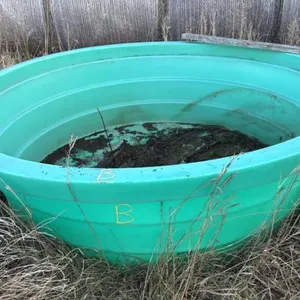 7’ Diameter flexa hopper plastics poly water trough  Light green (B) (light green)
