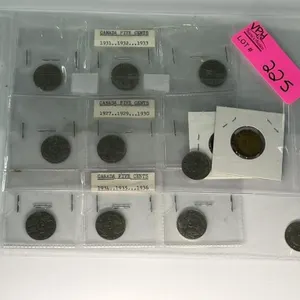 Thirteen 5 Cents 1927-1936, 1940-1943