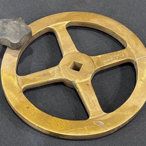 ANTIQUE ELLIOTT BRASS VALVE HANDWHEEL | CRANK HANDLE
