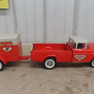 NyLint u-Haul Pressed Metal Truck & Trailer, C. 1960s, 22" Long