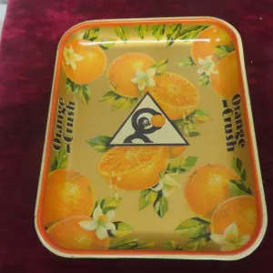 Orange Crush Metal Tray W/ Graphics of Crushy, 1931, 10 1/2" x 13 1/2"