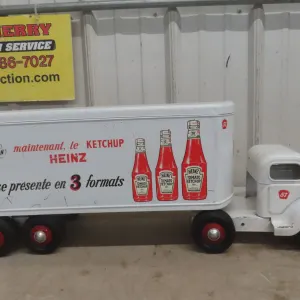 Otaco Minnitoy Heinz Pressed Metal Truck & Trailer, C. 1940s–1950s, 28" Long