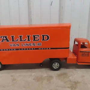 Tonka Allied Van Lines Pressed Steel Truck & Trailer, C. 1950s–1960s, Professionally Restored