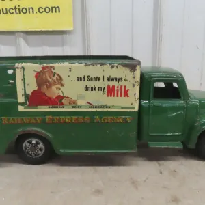 Buddy L Railway Express Agency Pressed Metal Delivery Truck, C. 1940s, 22" Long