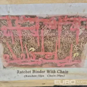 Unused 2025 HCHI Ratchet Binder (10 of) c/w Chain (20 of) (GCC DUTIES NOT PAID) 