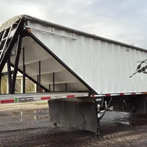 2015  45’ Lode King Prestige triple axle hopper bottom grain trailer, SAFETIED, VIN# 2LDHG4534FF058895, OWNER: Fingas Farms LTD, SELLER: FRASER AUCTIO