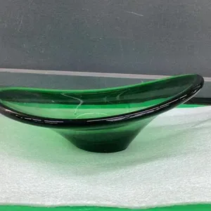 HEAVY GLASS GREEN BOWL
