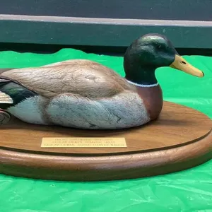 SMALL DUCKS UNLIMITED (SASKATCHEWAN)  MALLARD ON WOOD BASE