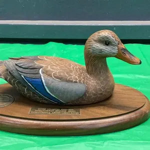 SMALL DUCKS UNLIMITED (SASKATCHEWAN)  - DUCK ON WOOD BASE