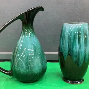 (2) BMP PIECES - VASE & WATER PITCHER - BOTH ARE MARKED