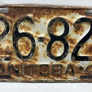 1947 Manitoba Farm Truck License Plate