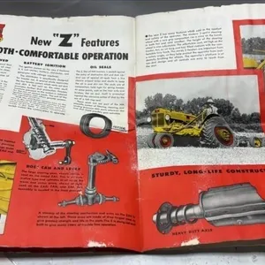 Vintage Minneapolis Moline Fold Out tractor brochu