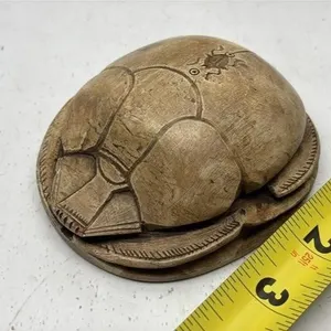 Vintage Heavy Egyptian Scarab Beetle Paperweight