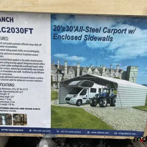 Carport en acier intégral avec murs latéraux fermés
 UNRESERVED