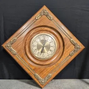 United electric wall clock 14" x 14" , works