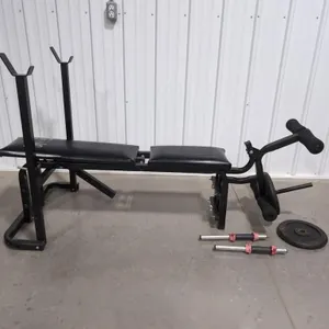 York 1500 Weight Bench with 2 - 25lbs plates and