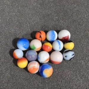 16 various vintage marbles lot 1/2" to 5/8"