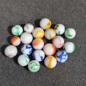 20 opaque swirl marbles vintage up to 5/8"
