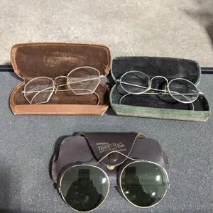 Pair gold filled eye glasses, spectacles and tone