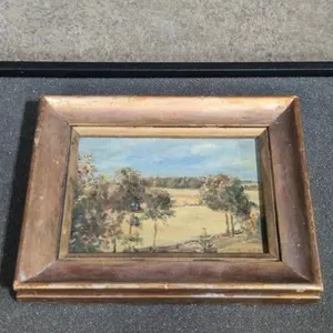 Miniature oil painting by Wm Perry of ON 6 1/2" x