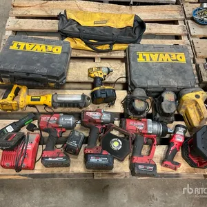 Quantity of Milwaukee & Dewalt Power Tools
