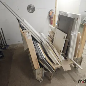 Homebuilt Rolling Cart w/ Collection of Doors
 UNRESERVED