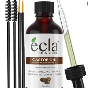 Lot of 2 – Ecla 60mL Pure Castor Oil Organic Cold Pressed for Face, Hair and Eyelashes [x=#