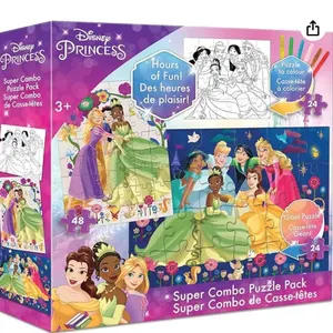 Disney Princess Super Combo Puzzle Pack with 24 and 48 Pieces