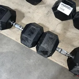 (2) Progression 75 lbs Dumbbells
 UNRESERVED