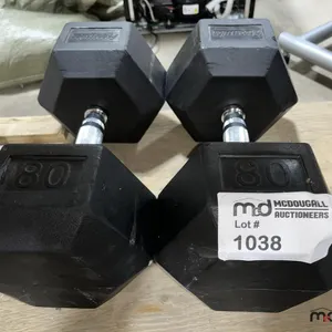 (2) Progression 80 lbs Dumbbells
 UNRESERVED