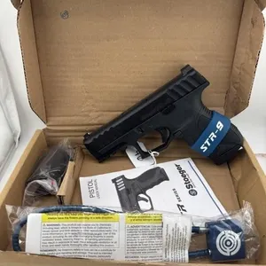 Stoeger STR-9C 9MM
One 13 round clip, exploder,