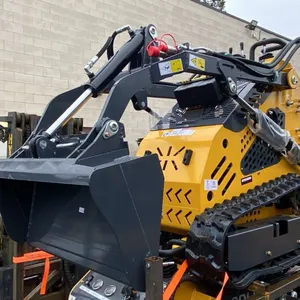 SDLANCH SDLL60 YELLOW GAS POWERED MINI STAND ON SKID STEER WITH 7" RUBBER TRACKS & TOOLBOX