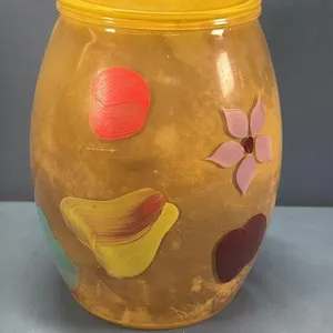 MOTTLED 9IN GLASS COOKIE JAR