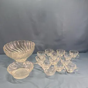 10IN GLASS PUNCH BOWL WITH STAND
