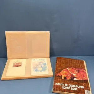 (2) SCRAPBOOKS OF USED CHRISTMAS CARDS