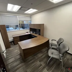 U-Shaped Desk w/ (2) Chairs, (2) 3' Bookshelves & Mat
 UNRESERVED