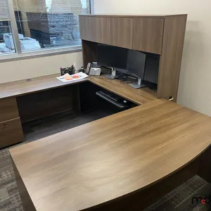 U-Shaped Desk w/ Chair, Mat & (2) 3' Bookshelf
 UNRESERVED