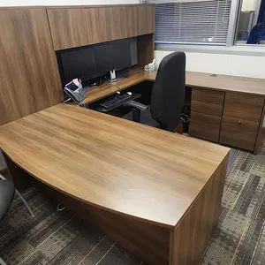 U-Shaped Desk w/ (2) Chairs, Closet, (2) Bookshelves, Mat and Table
 UNRESERVED