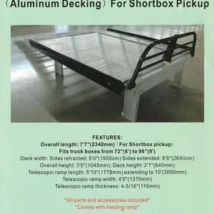 ALUMINUM SLED DECK FOR SHORTBOX PICKUP