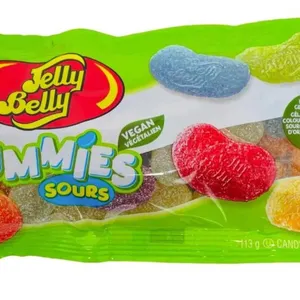 Jelly Belly Gummies Sours, Vegan, 12 Bags of 113 g (1.35 kg Total)