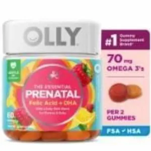 Olly Prenatal Multivitamin Gummies With Folic Acid and DHA, 60 Count