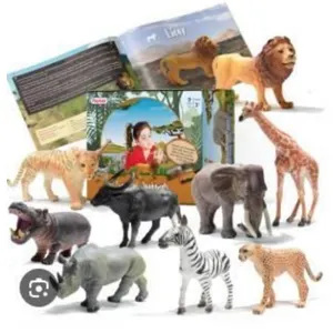 Prextex Safari Animals 9-Piece Set for Ages 3 and Up