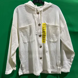 Roxy Women’s Hooded Button-Front Top, Size Small, White