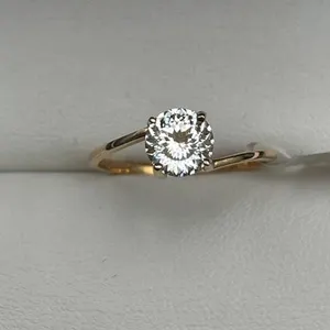 10K Yellow Gold Moissanite Ring -APPRAISED $1475